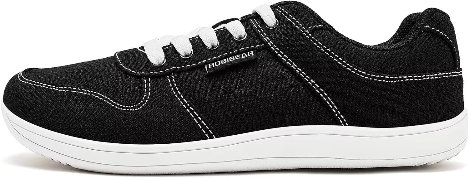 HOBIBEAR Unisex Canvas Shoes Men's Wide Barefoot Shoes Women's Fashion Sneakers Classic Casual Shoes Zero Drop Sole