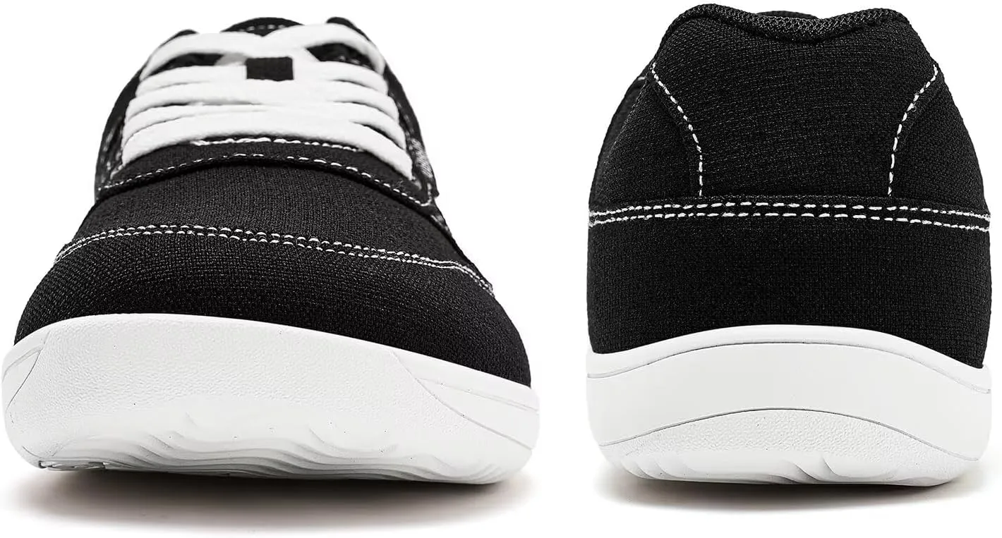 HOBIBEAR Unisex Canvas Shoes Men's Wide Barefoot Shoes Women's Fashion Sneakers Classic Casual Shoes Zero Drop Sole