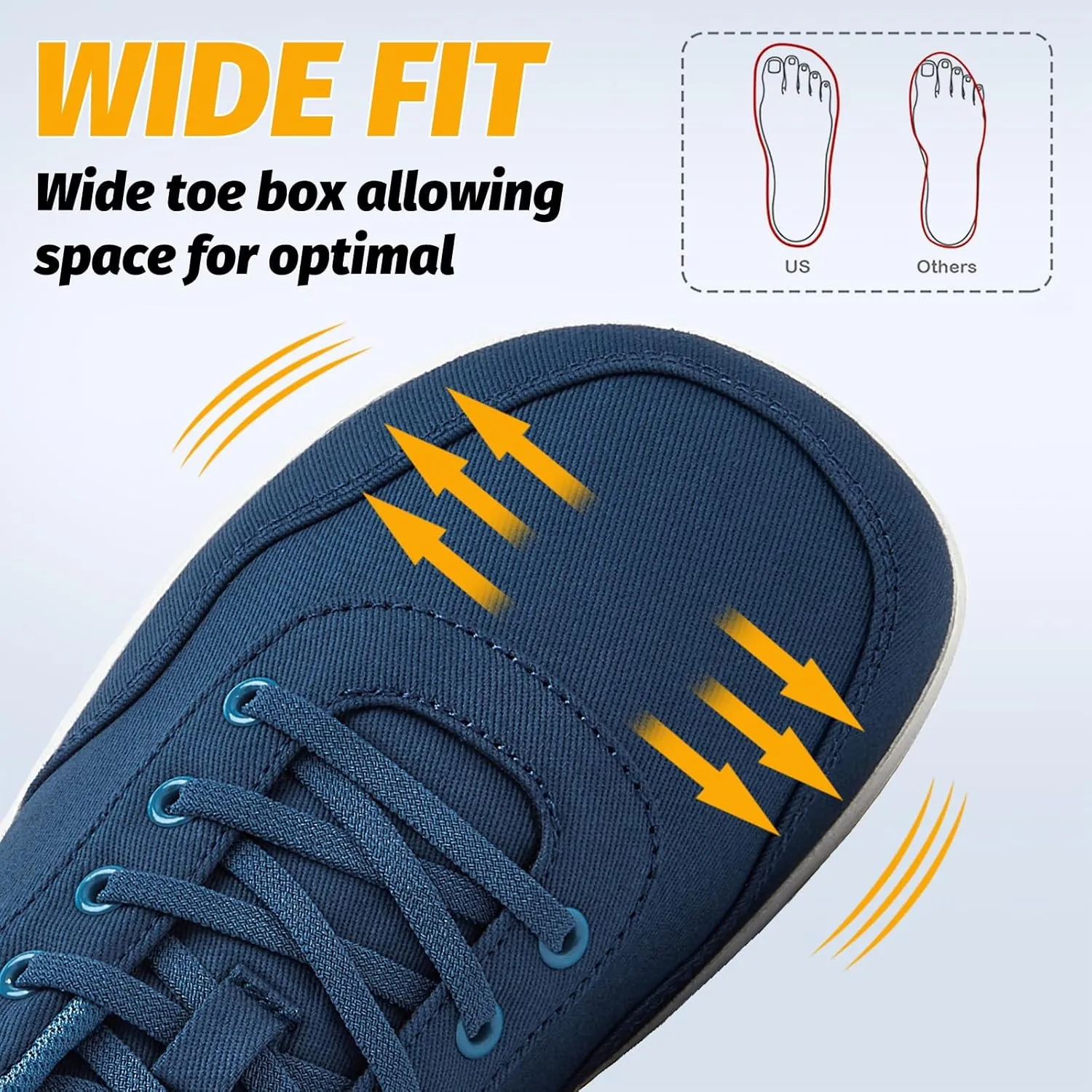HOBIBEAR Womens Mens Hands Free Slip On Sneakers Comfort Wide Minimalist Barefoot Canvas Shoes