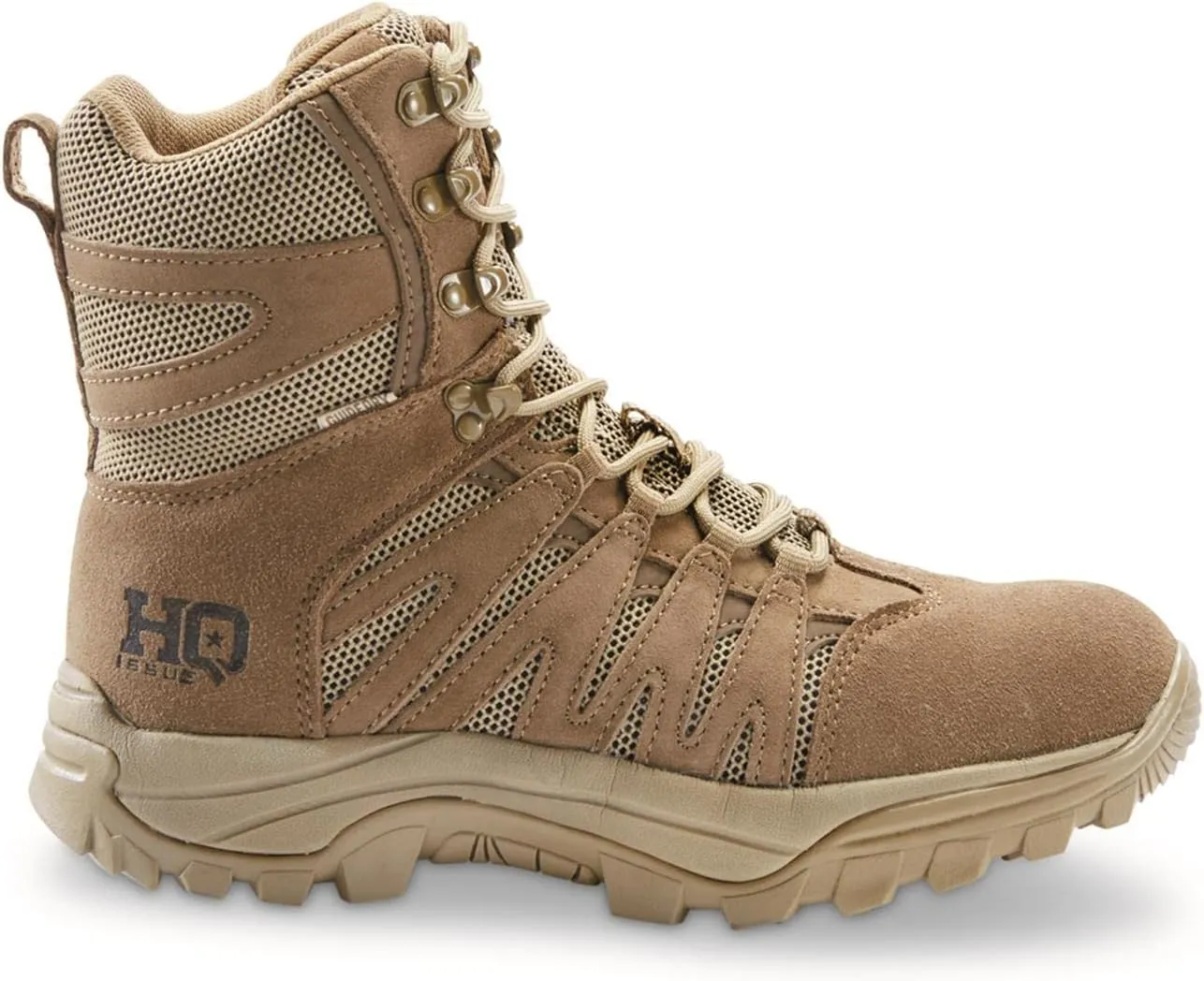 HQ ISSUE Tactical Boots for Men Waterproof Shoes in Coyote Brown for Hiking Canyon