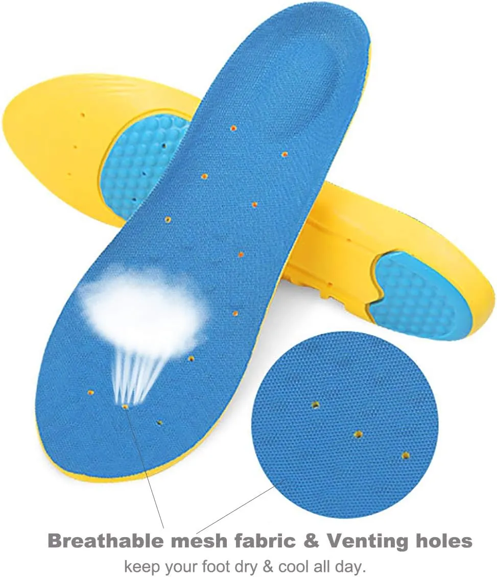 Insoles Memory Foam Insoles Shoes Inserts for Men and Women, Kids, Providing Arch Support, Cushion and Shock Absorption, Relieve Foot Pain (M)