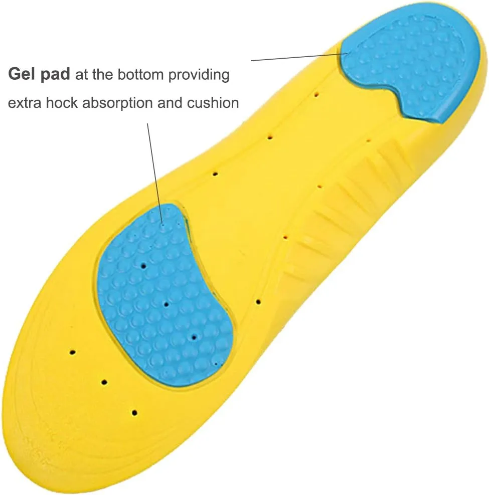 Insoles Memory Foam Insoles Shoes Inserts for Men and Women, Kids, Providing Arch Support, Cushion and Shock Absorption, Relieve Foot Pain (M)