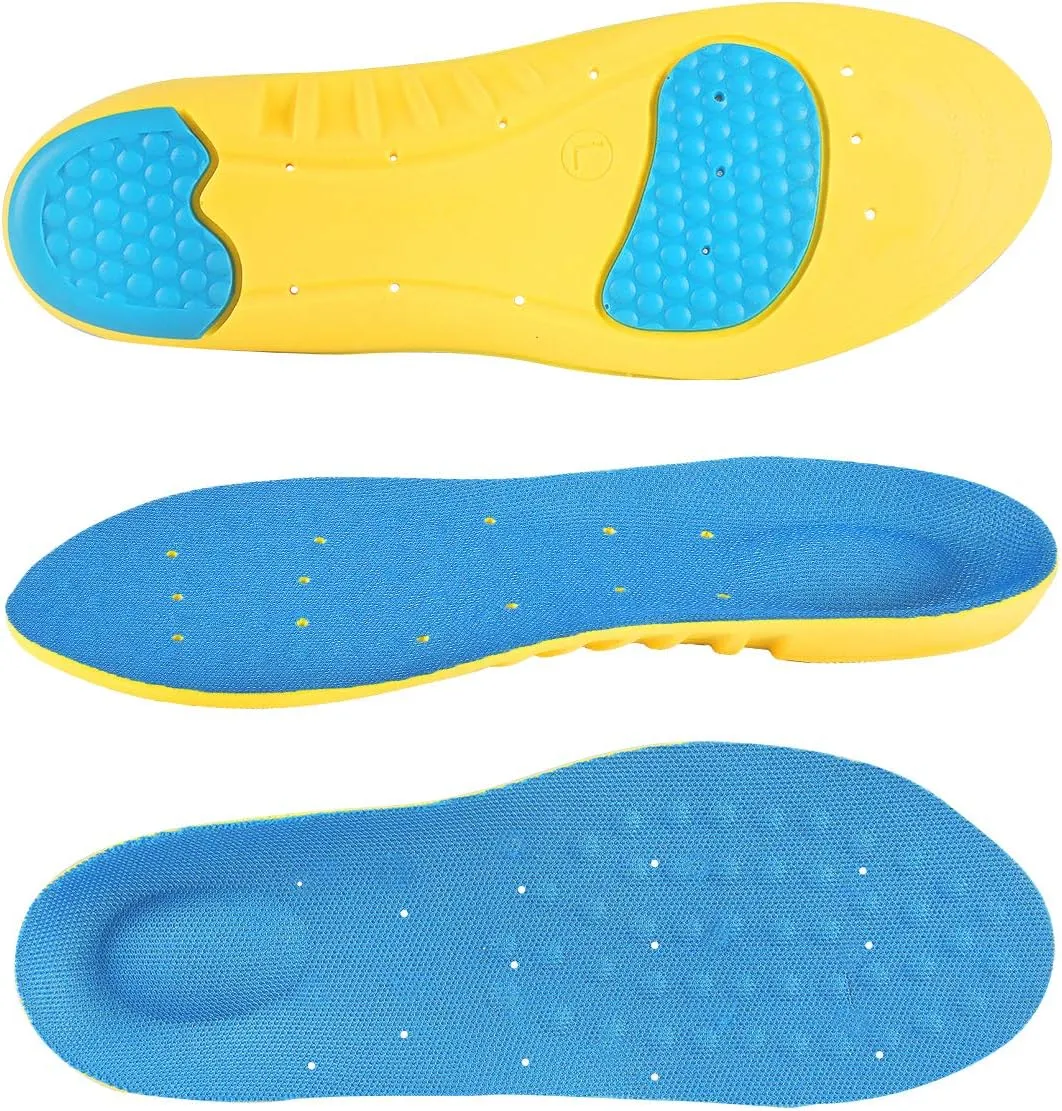 Insoles Memory Foam Insoles Shoes Inserts for Men and Women, Kids, Providing Arch Support, Cushion and Shock Absorption, Relieve Foot Pain (M)