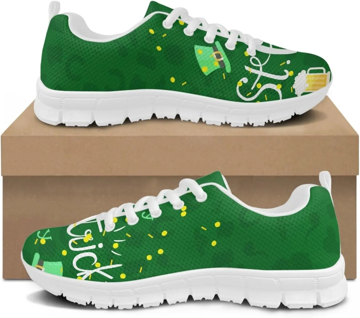INSTANTARTS Sneakers Womens Breathable Sports Shoes Air Mesh Running Shoes Tennis Flat Shoes