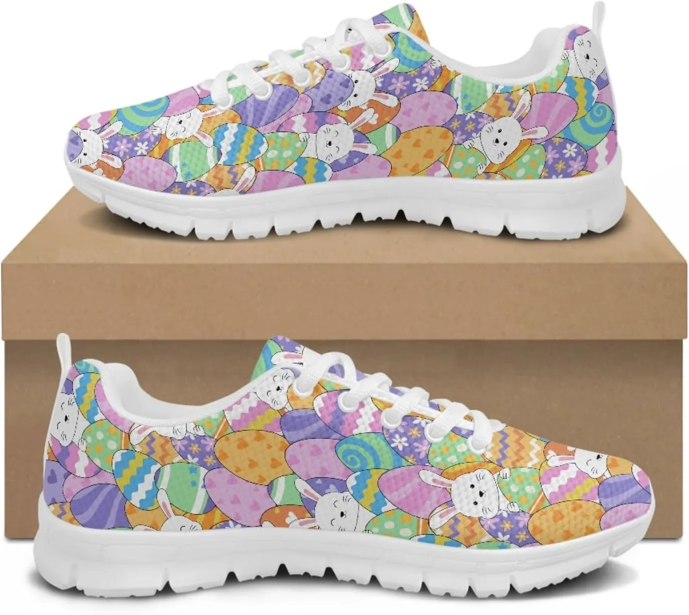 INSTANTARTS Sneakers Womens Breathable Sports Shoes Air Mesh Running Shoes Tennis Flat Shoes