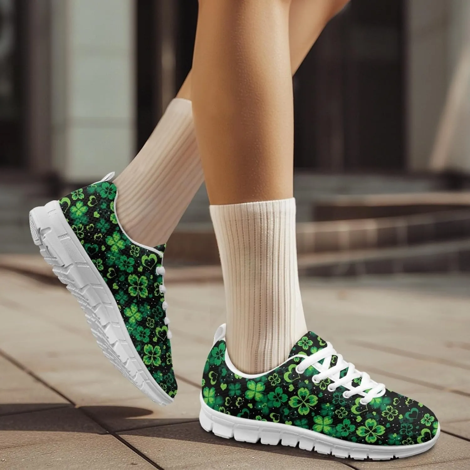 INSTANTARTS Sneakers Womens Breathable Sports Shoes Air Mesh Running Shoes Tennis Flat Shoes
