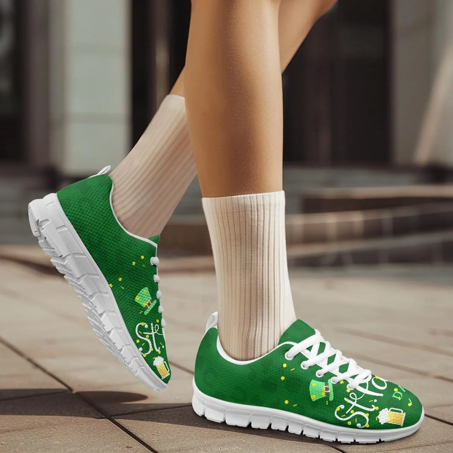 INSTANTARTS Sneakers Womens Breathable Sports Shoes Air Mesh Running Shoes Tennis Flat Shoes