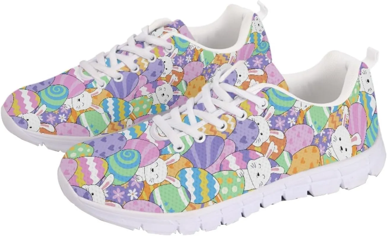 INSTANTARTS Sneakers Womens Breathable Sports Shoes Air Mesh Running Shoes Tennis Flat Shoes