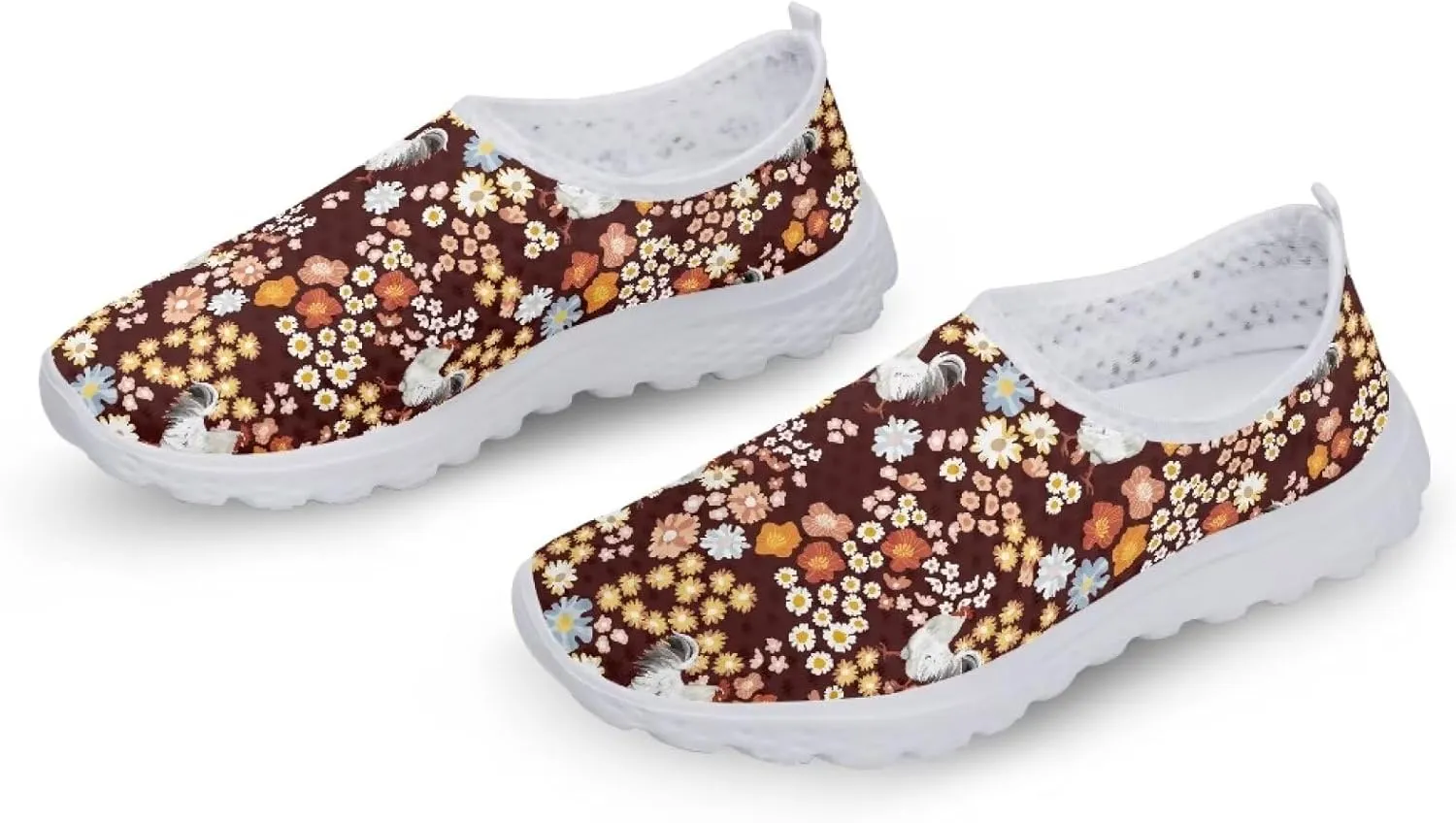 INSTANTARTS Womens Walk Shoes Slip-on Athletic Hiking Running Shoes Outdoor Sport Sneakers