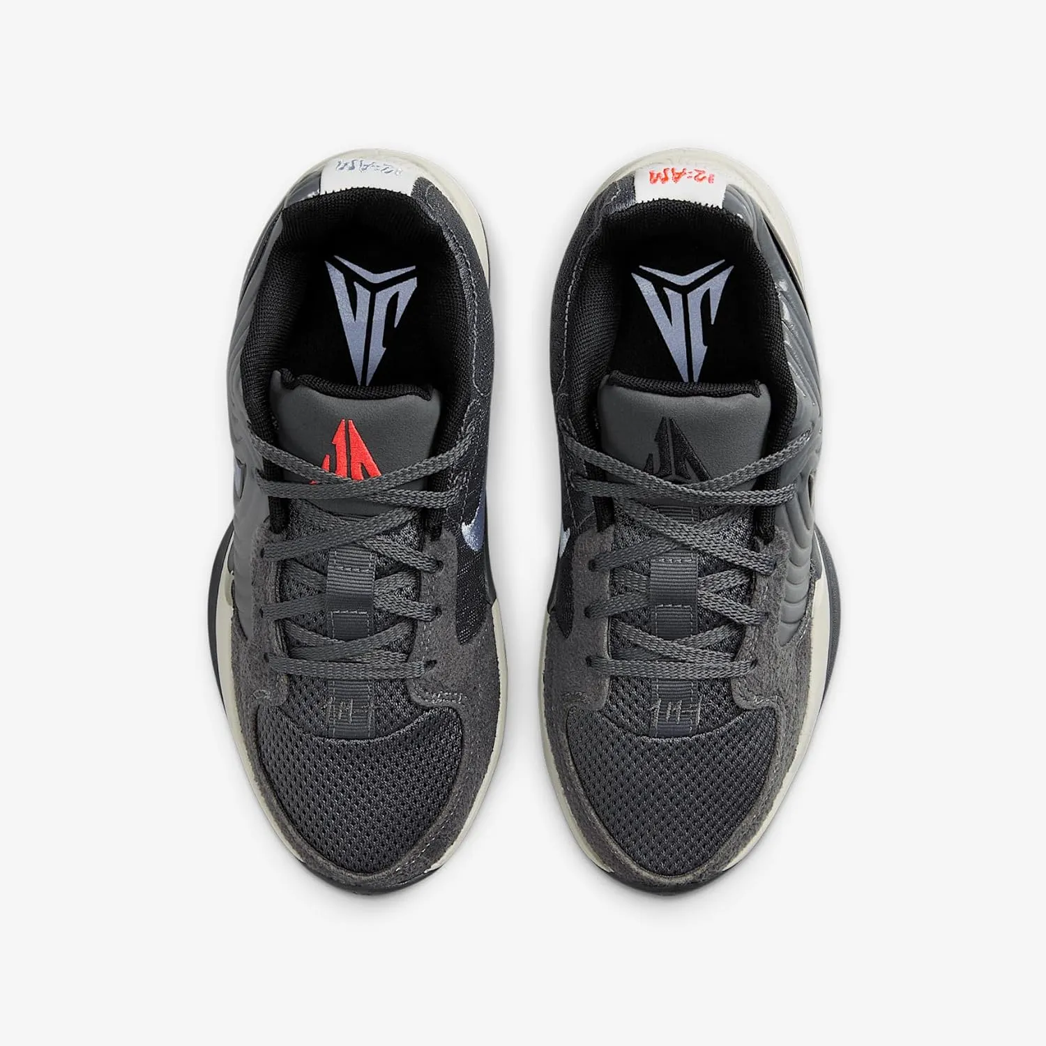 Ja 2 'Big Kids' Basketball Shoes (FV5633-003, Iron Grey/Light Bone/Bright Crimson/Cobalt Bliss)
