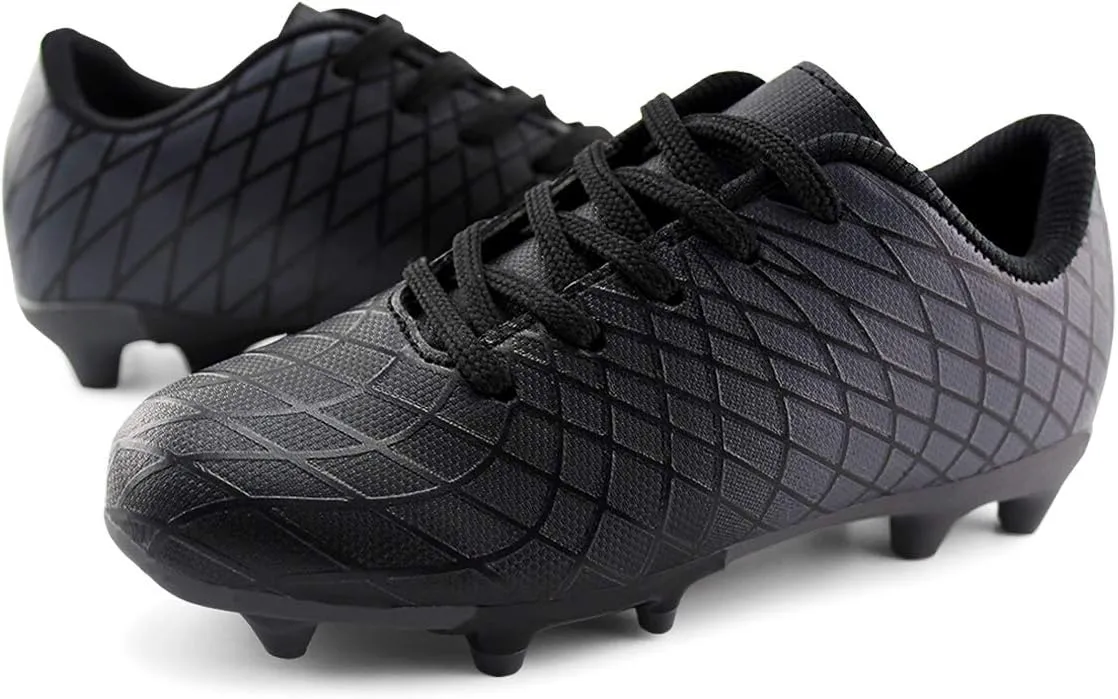 JABASIC Kids Outdoor Soccer Cleats Athletic Firm Ground Football Shoes