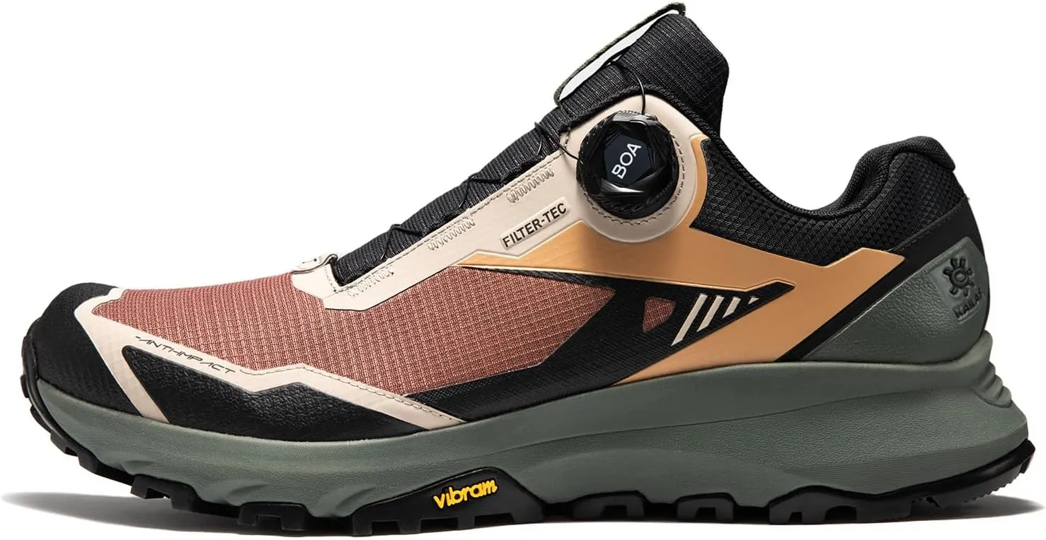 KAILAS Men's Kuocang BOA Hiking Shoe FLT Waterproof V Sole Non-Slip Shoes Lightweight Breathable Low Height Outdoor Trailing Trekking Shoes