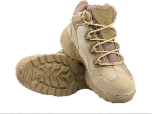 KEHAIOO Men Military Desert Combat Shoes, Outdoor Waterproof Army Tactical Boots, Breathable Climbing Sneaker