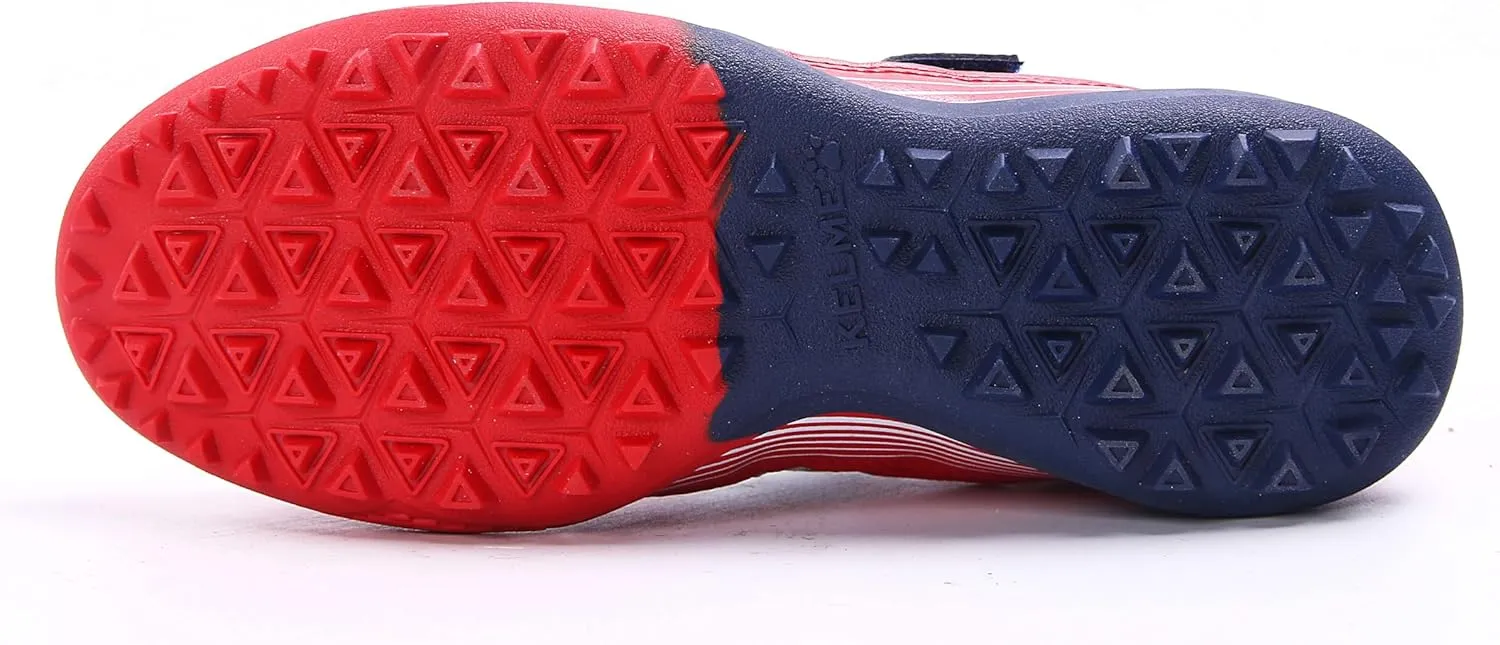 KELME Laceless Soccer Cleats Youth and Kids  Futsal or Turf Soccer Shoes for Boys/Girls  Indoor or Outdoor Velcro Football Boots
