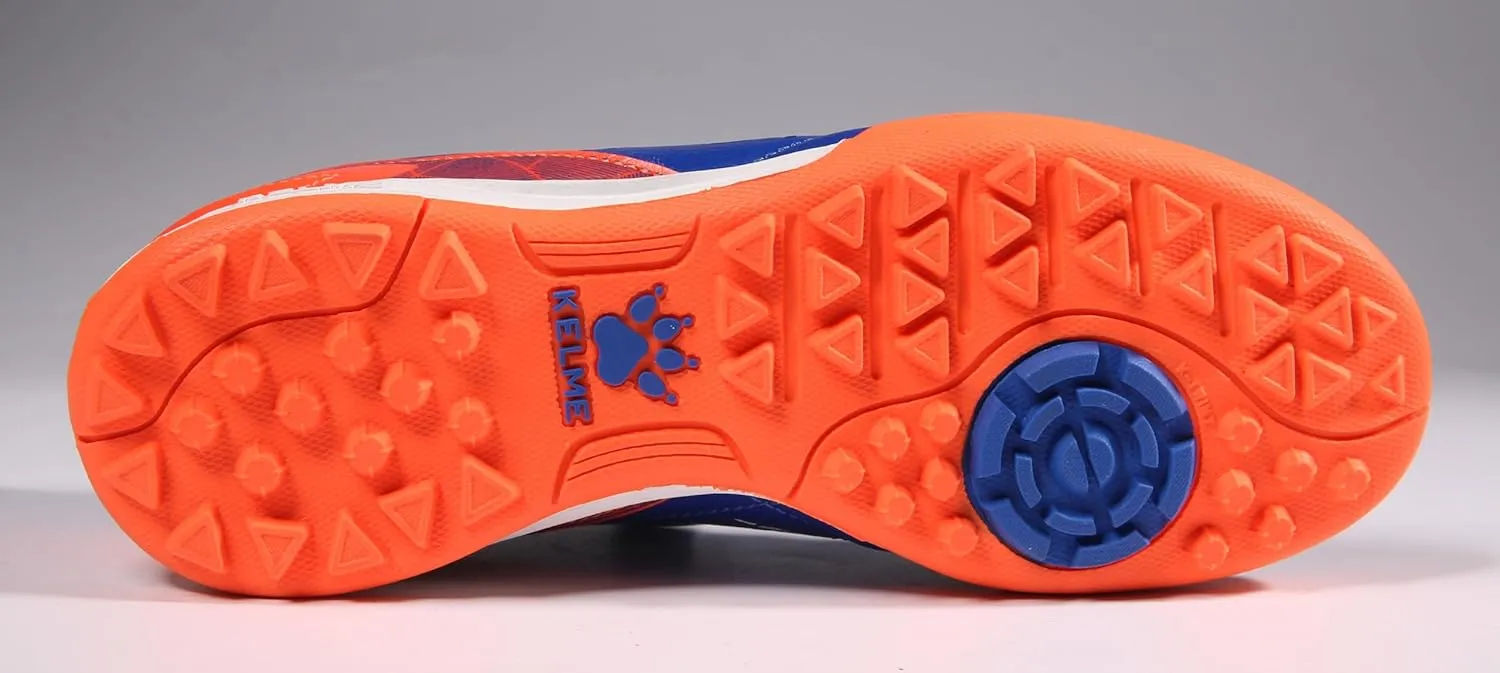 KELME Laceless Soccer Cleats Youth and Kids  Futsal or Turf Soccer Shoes for Boys/Girls  Indoor or Outdoor Velcro Football Boots