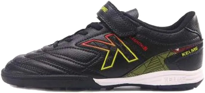 KELME Laceless Soccer Cleats Youth and Kids – Futsal or Turf Soccer Shoes for Boys/Girls – Indoor or Outdoor Velcro Football Boots