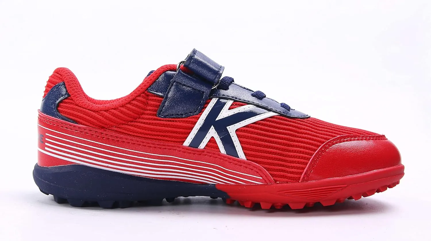 KELME Laceless Soccer Cleats Youth and Kids  Futsal or Turf Soccer Shoes for Boys/Girls  Indoor or Outdoor Velcro Football Boots
