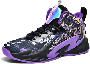 Kids Basketball Shoes, Running Walking Shoes Breathable Comfortable Boys Sneakers for Little/Big Kids