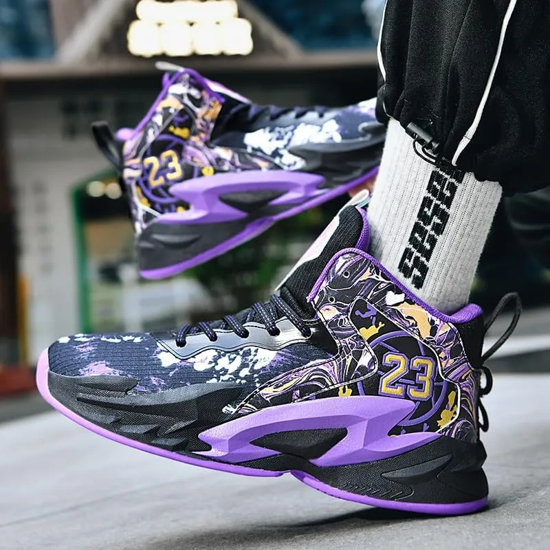 Kids Basketball Shoes, Running Walking Shoes Breathable Comfortable Boys Sneakers for Little/Big Kids