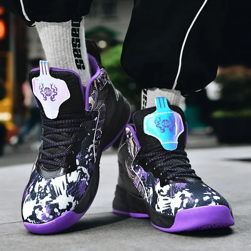 Kids Basketball Shoes, Running Walking Shoes Breathable Comfortable Boys Sneakers for Little/Big Kids