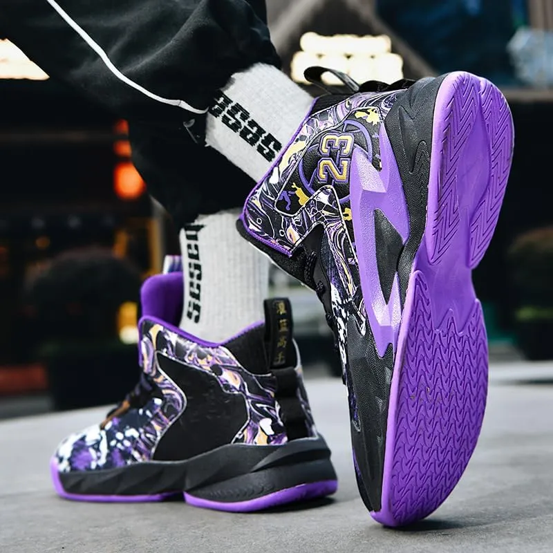 Kids Basketball Shoes, Running Walking Shoes Breathable Comfortable Boys Sneakers for Little/Big Kids