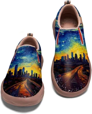 Kid's Casual Loafers Boys Girls Lightweight Cozy Slip On Sneakers Art Painted Walking Travel Shoes