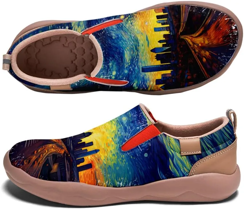 Kid's Casual Loafers Boys Girls Lightweight Cozy Slip On Sneakers Art Painted Walking Travel Shoes
