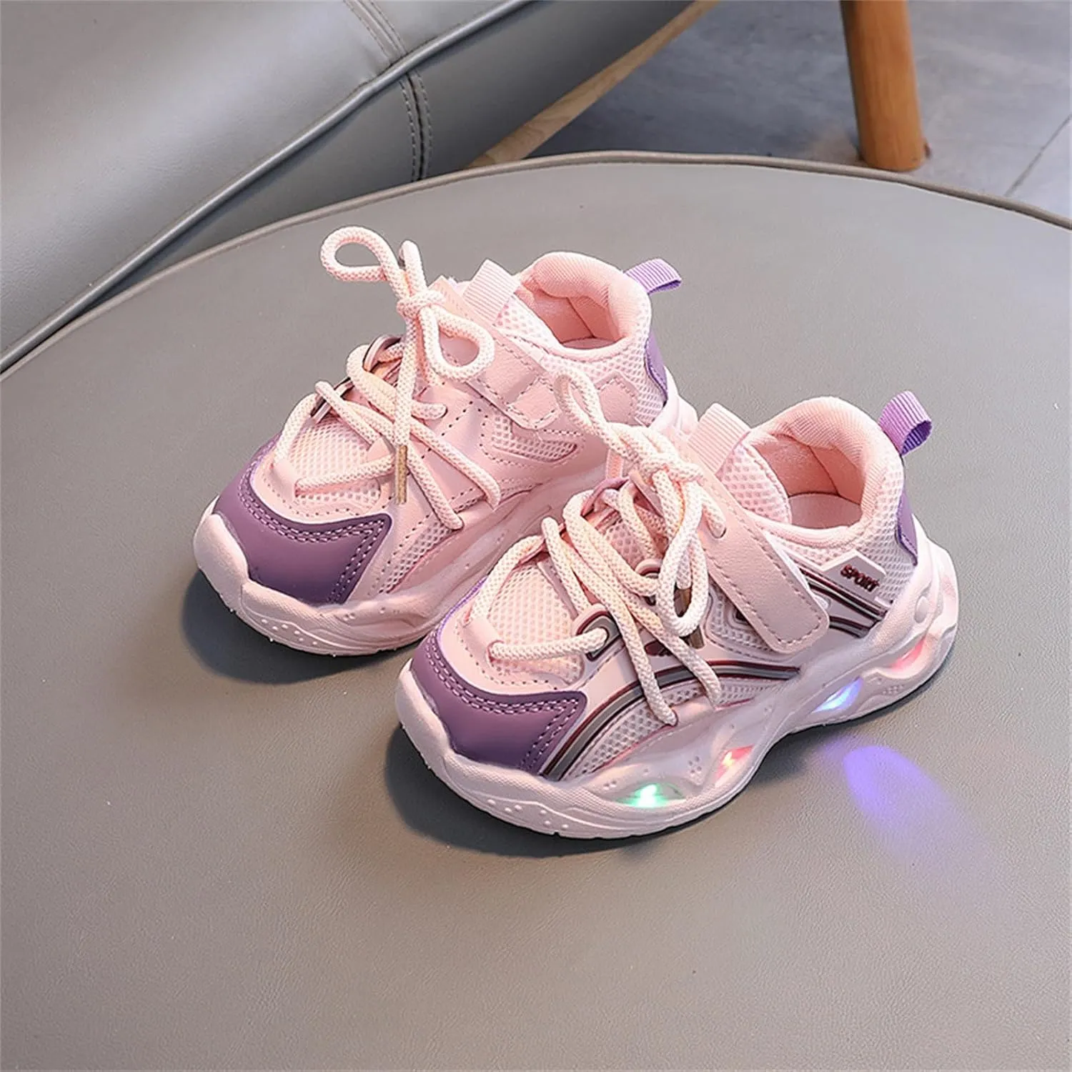 Kids Light Up Sneakers Toddler Boys Girls LED Lightweight Breathable Walking Shoes Children Luminous Flashing Shoes