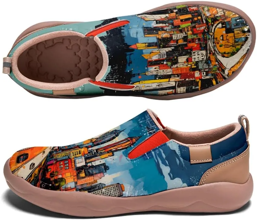 Kid's Slip On Loafers Boys Girls Art Painted Walking Shoes Lightweight Cozy Casual Travel Sneakers