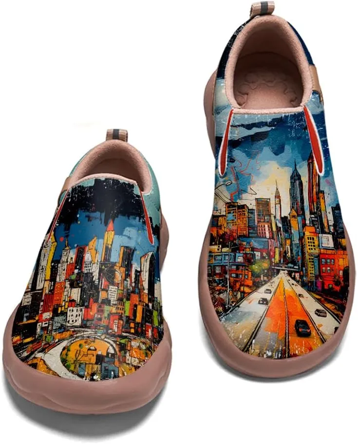 Kid's Slip On Loafers Boys Girls Art Painted Walking Shoes Lightweight Cozy Casual Travel Sneakers