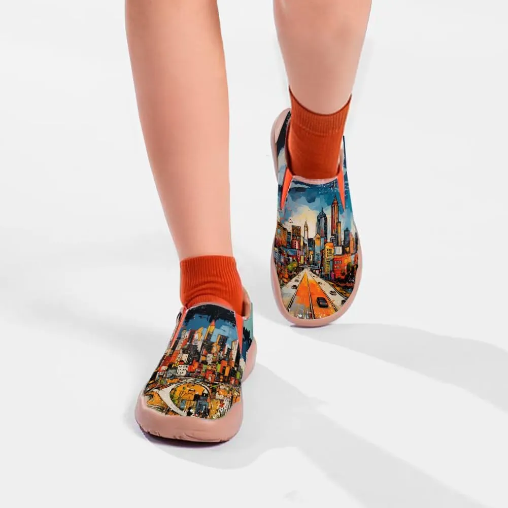 Kid's Slip On Loafers Boys Girls Art Painted Walking Shoes Lightweight Cozy Casual Travel Sneakers
