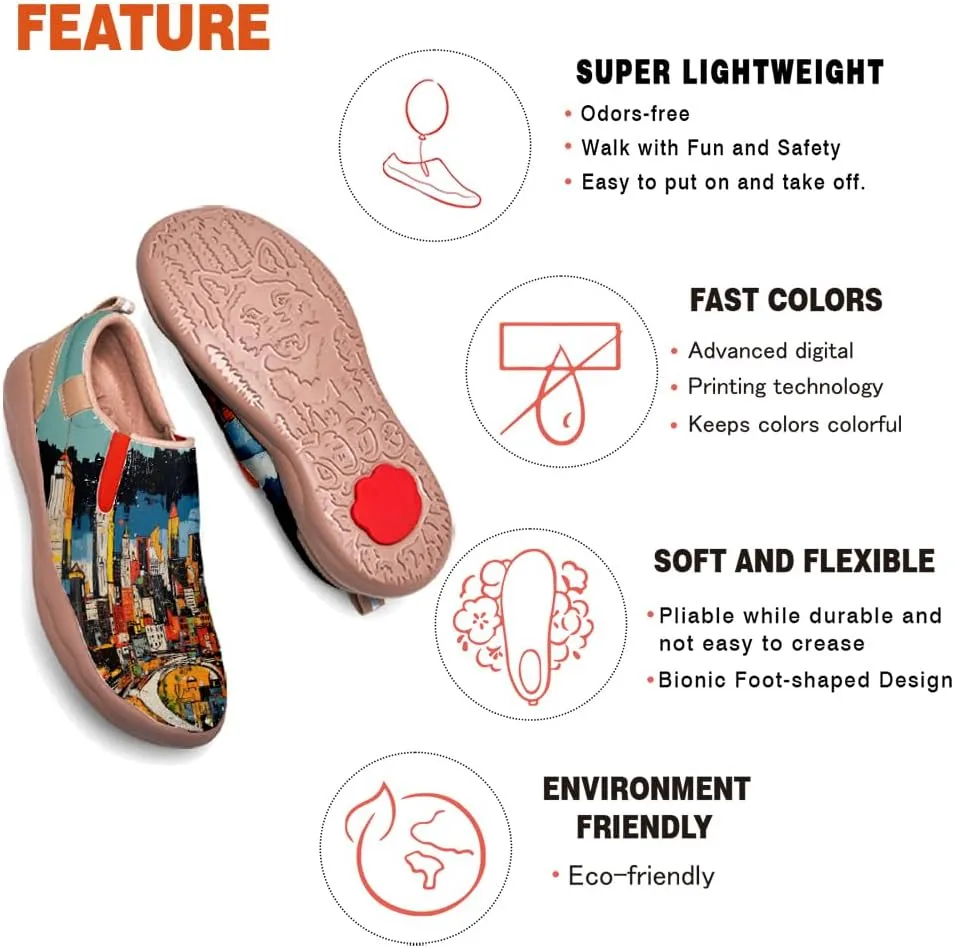 Kid's Slip On Loafers Boys Girls Art Painted Walking Shoes Lightweight Cozy Casual Travel Sneakers