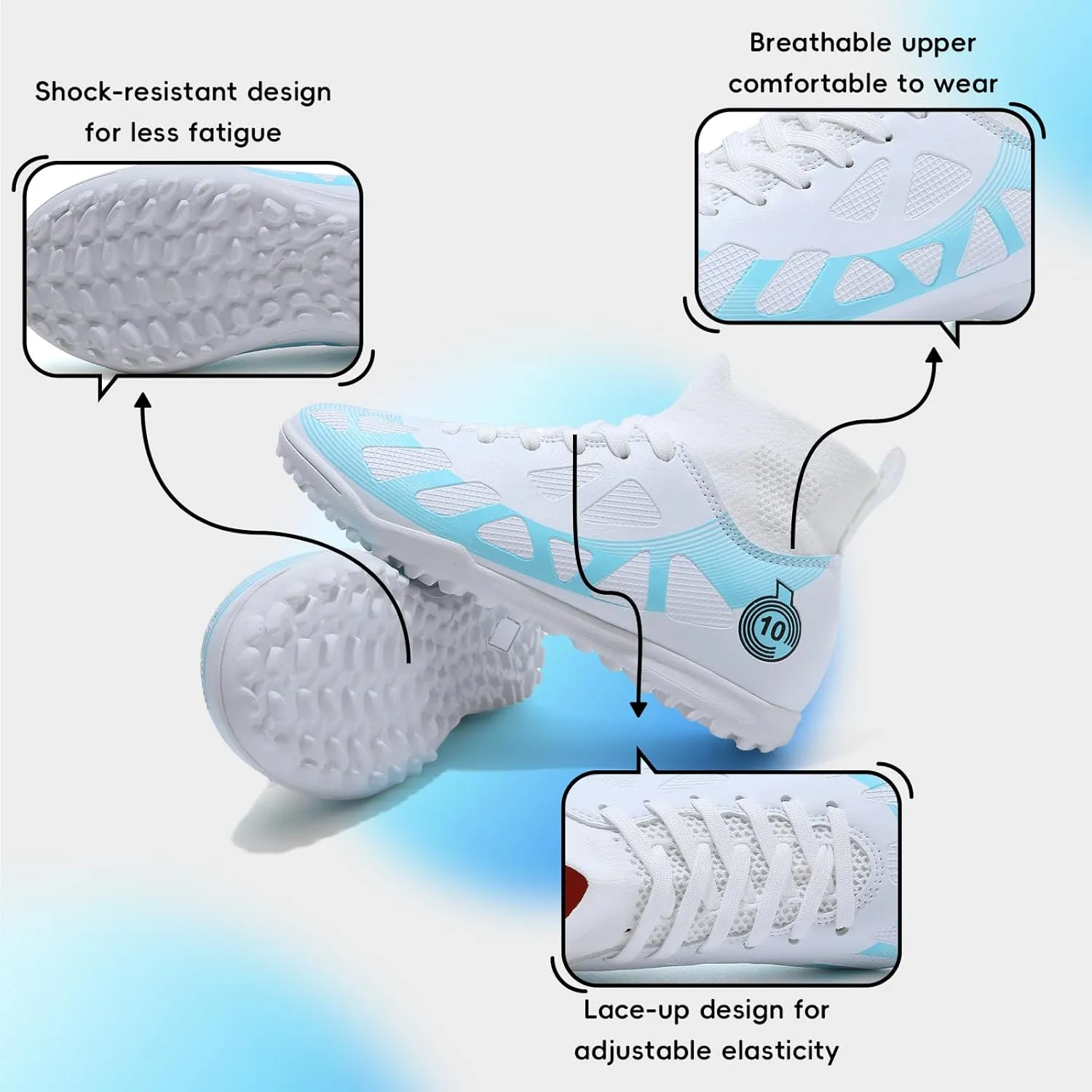 Kids Soccer Cleats Boys Girls Athletic lndoor Soccer Shoes