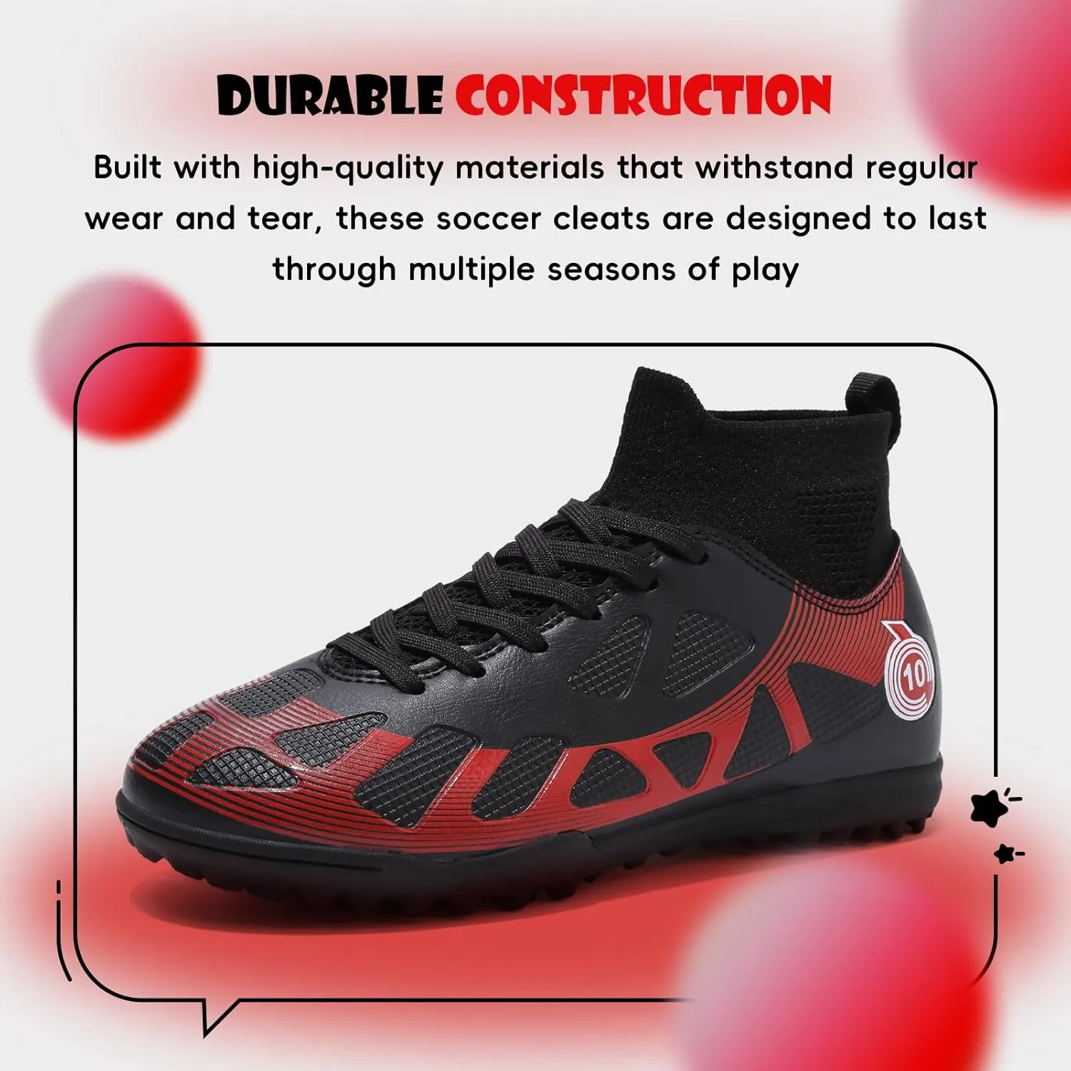 Kids Soccer Cleats Boys Girls Athletic lndoor Soccer Shoes