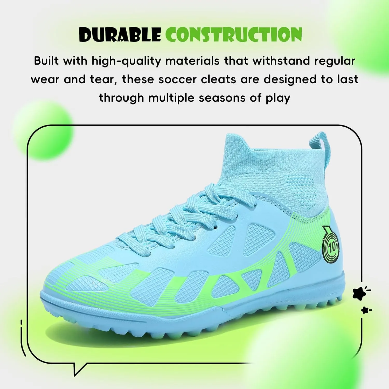 Kids Soccer Cleats Boys Girls Athletic lndoor Soccer Shoes