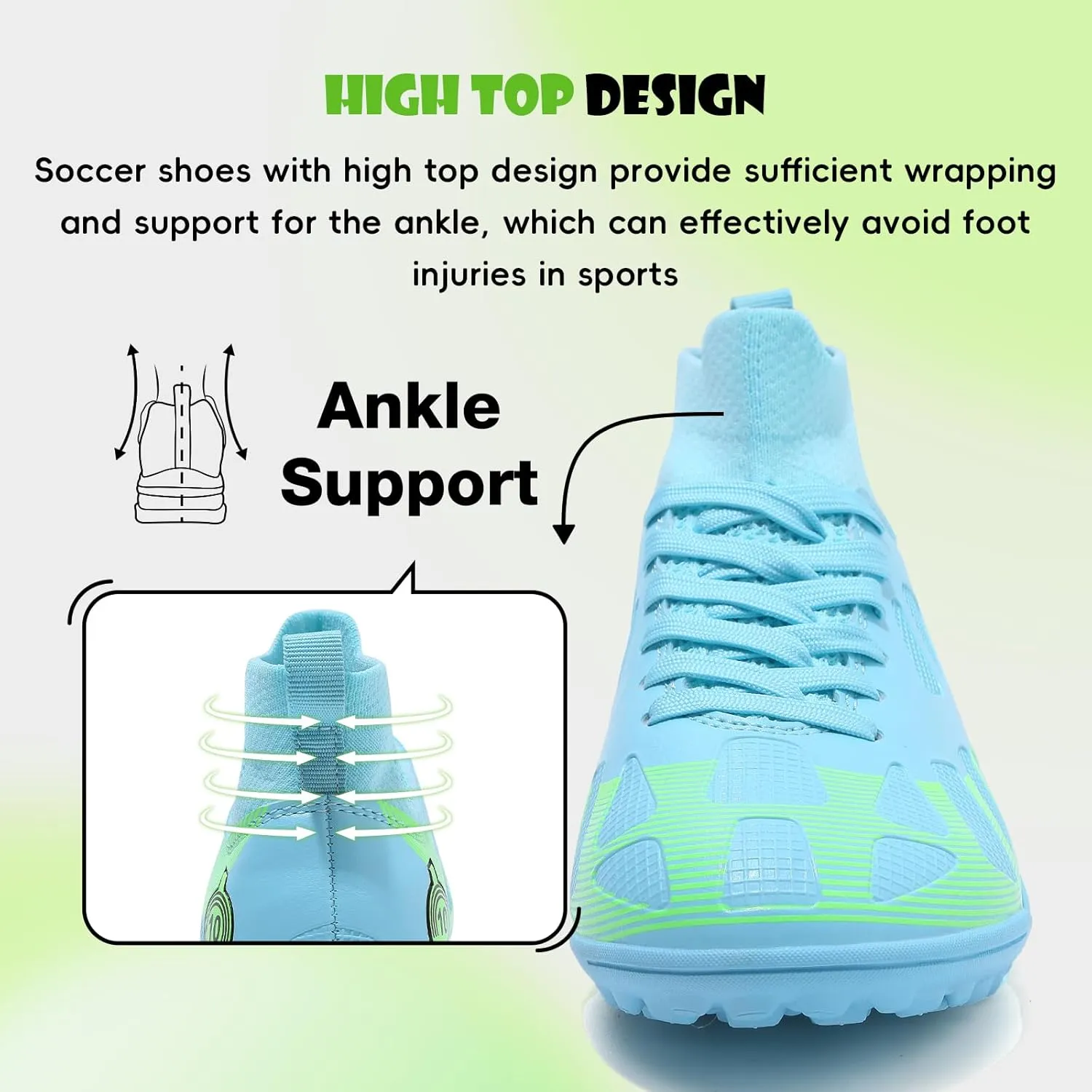 Kids Soccer Cleats Boys Girls Athletic lndoor Soccer Shoes