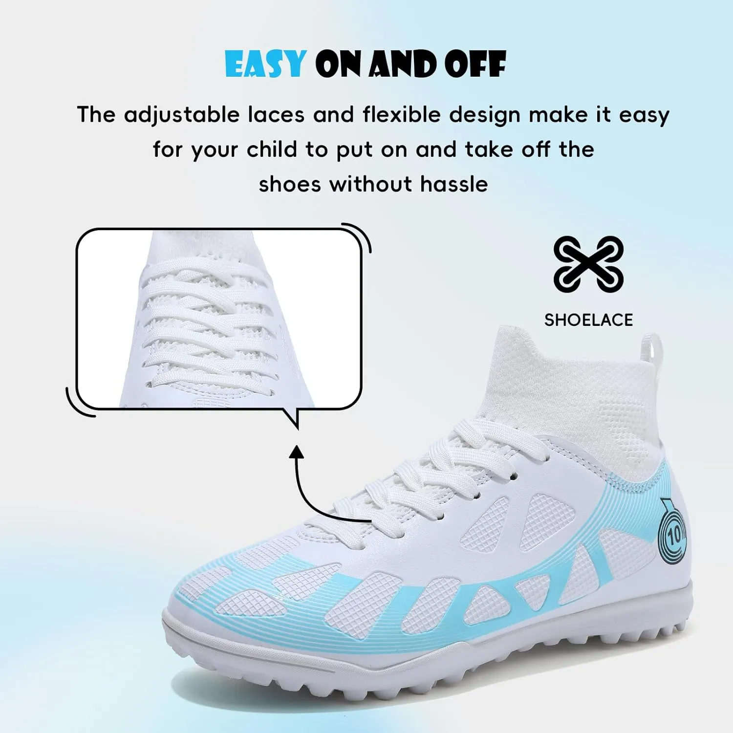 Kids Soccer Cleats Boys Girls Athletic lndoor Soccer Shoes