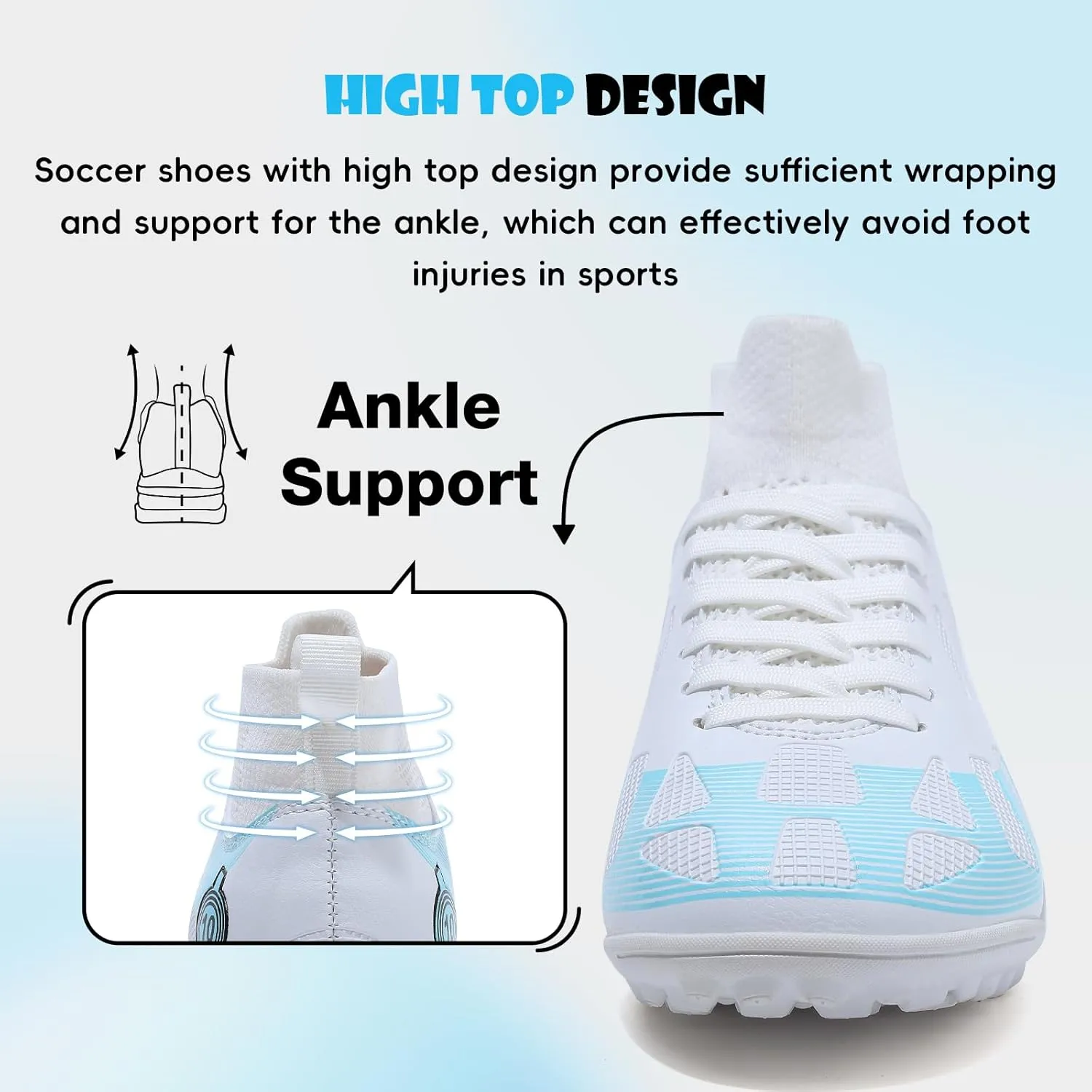 Kids Soccer Cleats Boys Girls Athletic lndoor Soccer Shoes