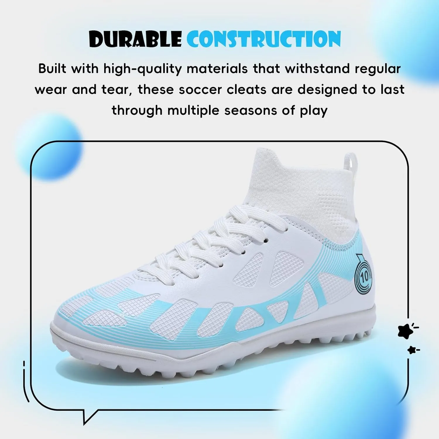 Kids Soccer Cleats Boys Girls Athletic lndoor Soccer Shoes
