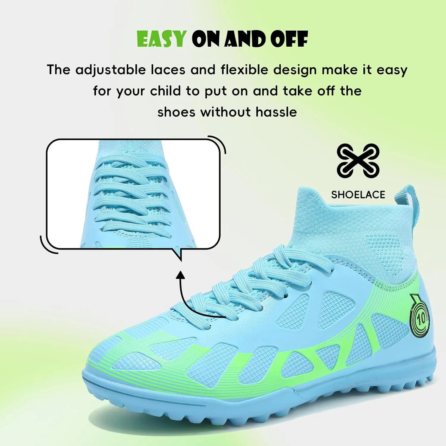 Kids Soccer Cleats Boys Girls Athletic lndoor Soccer Shoes