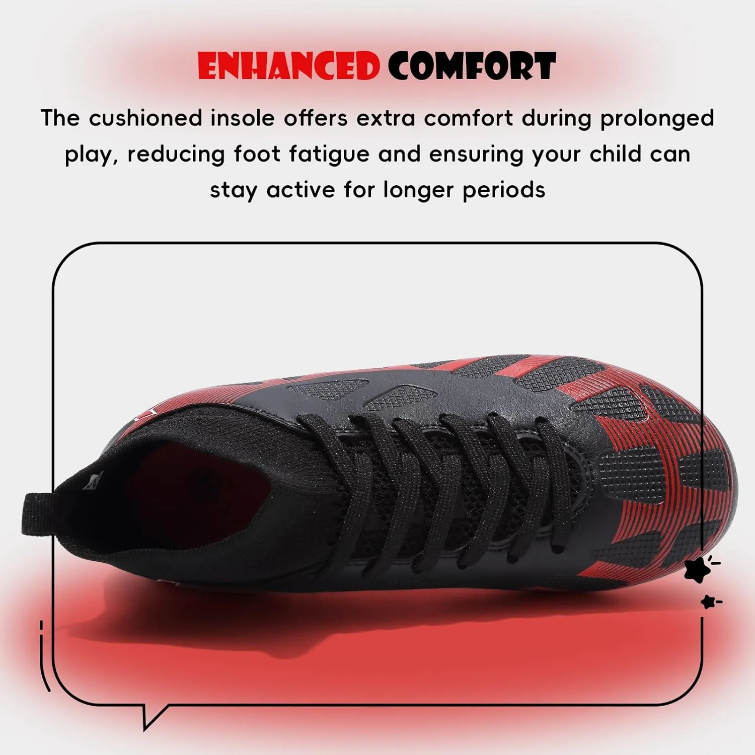 Kids Soccer Cleats Boys Girls Athletic lndoor Soccer Shoes