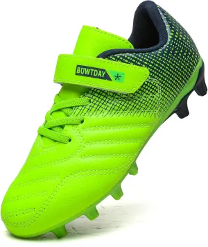 Kids Soccer Cleats Boys Girls Athletic Outdoor Firm Ground Youth Football Shoes(Little Kid/Big Kid)