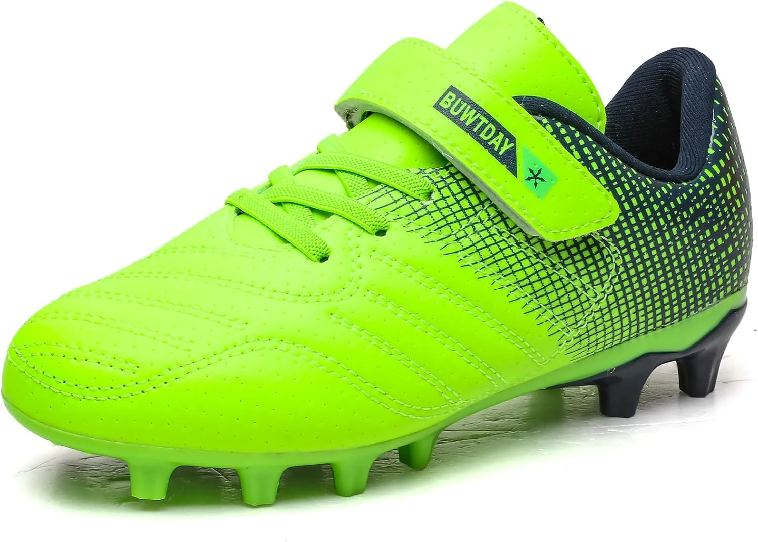 Kids Soccer Cleats Boys Girls Athletic Outdoor Firm Ground Youth Football Shoes(Little Kid/Big Kid)