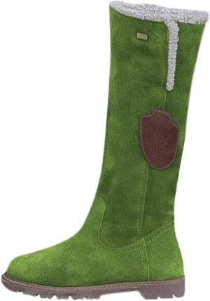 Knee High Boots Women Winter Snow Boots for Women Girls Fleece Lined Warm Boots Round Toe Chunky Low Heel Fashion Boots Long Tall Booties for Ladies Pull On Boots Knee Length Flat Boots