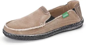 LEADER SHOW Men's Casual Slip On Flat Loafers Comfortable Walking Canvas Boat Driving Shoes