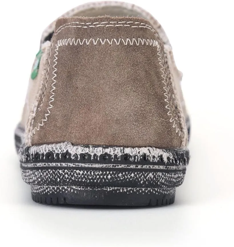 LEADER SHOW Men's Casual Slip On Flat Loafers Comfortable Walking Canvas Boat Driving Shoes