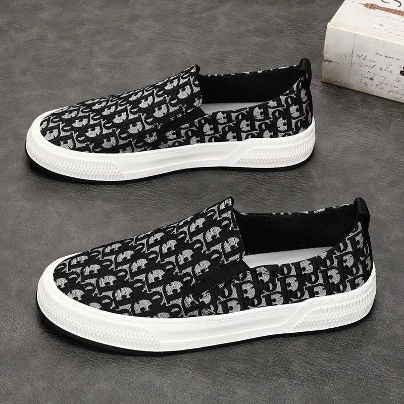 Lightweight Men's Slip-On Canvas Loafers - Versatile Streetwear Shoes for Urban Style, Comfortable Fit for Daily Activities