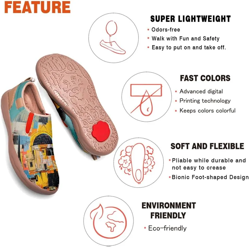 Loafers for Men Lightweight Cozy Casual Sneakers Art Painted Walking Travel Slip On Shoes