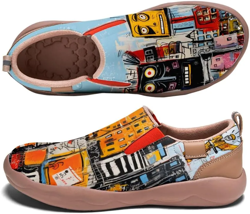 Loafers for Men Lightweight Cozy Casual Sneakers Art Painted Walking Travel Slip On Shoes