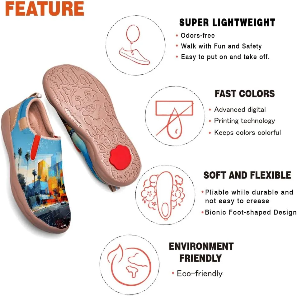 Loafers for Women Lightweight Cozy Casual Sneakers Art Painted Walking Travel Slip On Shoes
